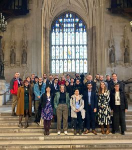 Participants of the 2023 Royal Society Pairing Scheme gathered in Westminster Hall.